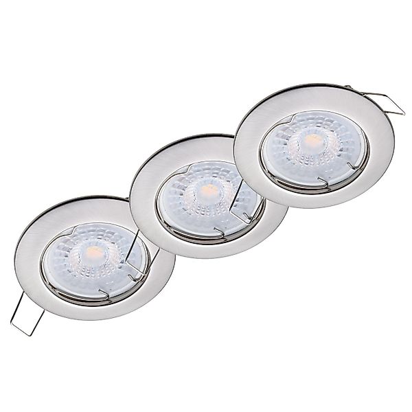 Oktaplex 3er Set Einbauspot Sedan inkl. LED-Module Warmweiß 3000K 1,9W 345l günstig online kaufen