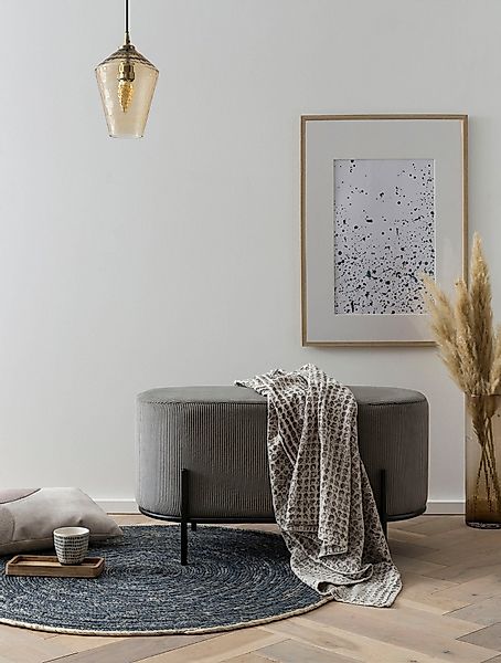 SalesFever Polsterhocker, mit Design-Gestell aus schwarzem günstig online kaufen