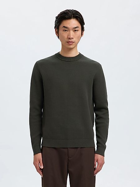 SELECTED HOMME Rundhalspullover "SLHDANE LS KNIT STRUCTURE CREW NECK NOOS" günstig online kaufen