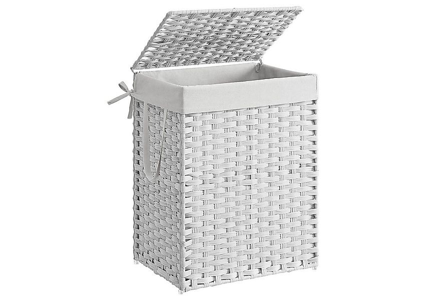 SONGMICS Wäschekorb, mit Griffen, faltbar, Wäschesack herausnehmbar, 90 L günstig online kaufen