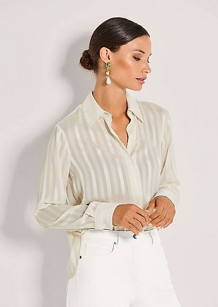 MADELEINE Hemdbluse Elegante Streifenbluse mit Glanzeffekt Blusenshirt mit günstig online kaufen