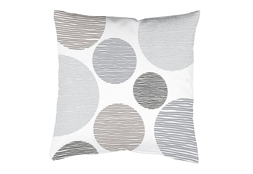 Home Basics Gardine Kissenhülle BORDEN samt, Kreisdruck, ohne Füllung, beid günstig online kaufen