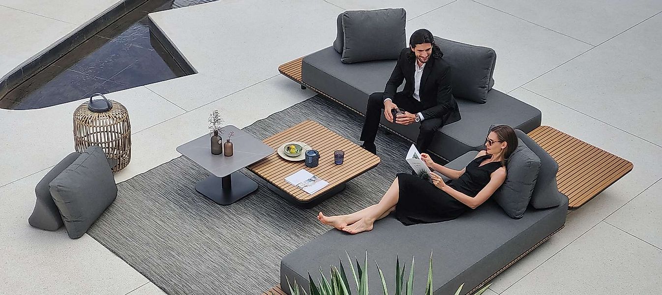 New Freedom niedriger Coffee Table Outdoor Ivory 90 x 28,5 cm günstig online kaufen