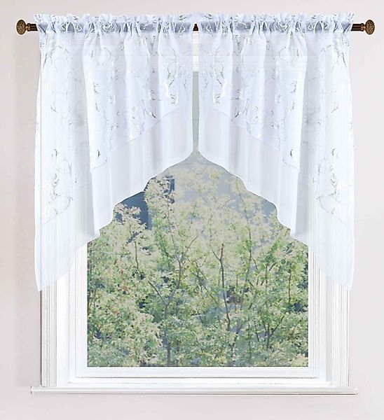 Gardinenbox Scheibengardine (2 St), Stangendurchzug, transparent, günstig online kaufen