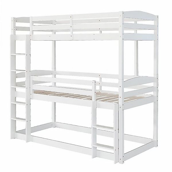 OKWISH Bett Kinderbett, Single-Size-Holz-Dreier-Etagenbett für Kinder (90*2 günstig online kaufen