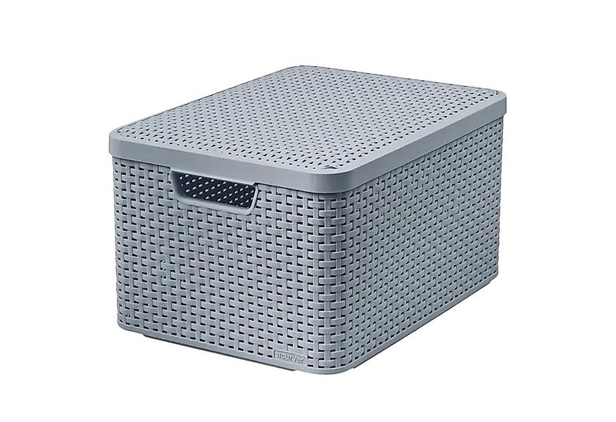 Curver Aufbewahrungskorb, Aufbewahrungsbox mit Deckel 44,5 x 33 x 24,8 cm günstig online kaufen