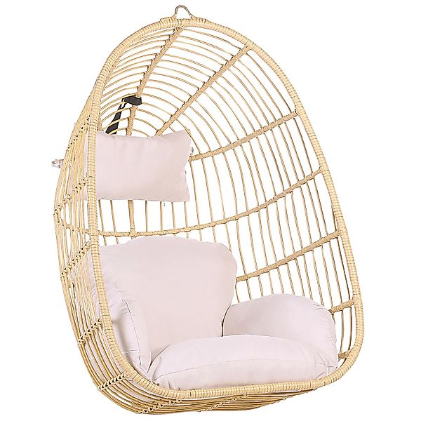 Beliani Hängesessel Naturfarben Beige 70x84x113 günstig online kaufen