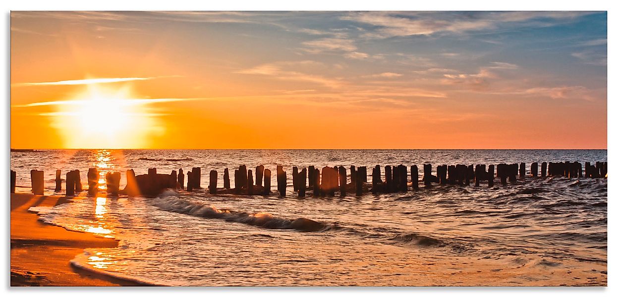 Artland Küchenrückwand »Schöner Sonnenuntergang am Strand«, (1 tlg.), Alu S günstig online kaufen