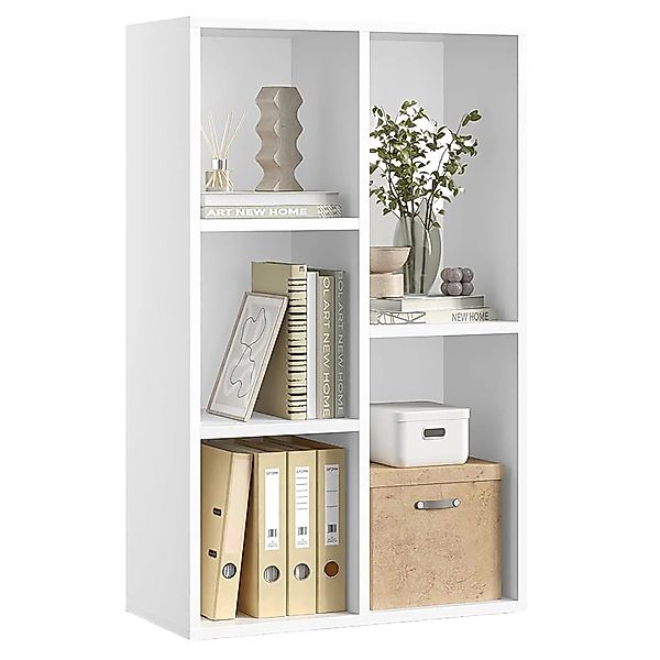 Songmics Bücherregal Custos 5 Fächer Weiß günstig online kaufen
