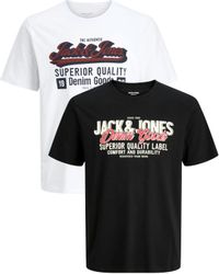 Jack & Jones PlusSize Print-Shirt (2er-Pack) günstig online kaufen