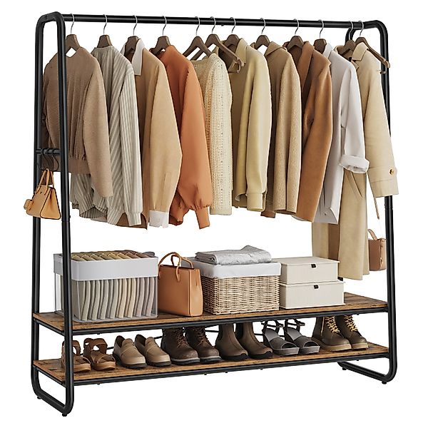 VASAGLE Kleiderständer, 2 Ablagen, 6 Haken, günstig online kaufen