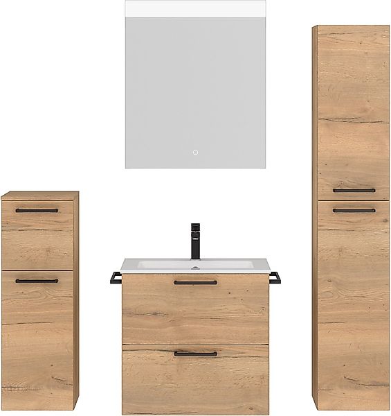 nobilia Badmöbel-Set "Tolvina" vormontiert, mit Soft-Close, 4 Stk. tlg. günstig online kaufen