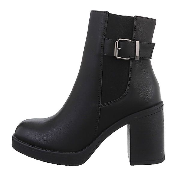 Ital-Design Damen Freizeit High-Heel-Stiefelette (81775149) Blockabsatz günstig online kaufen