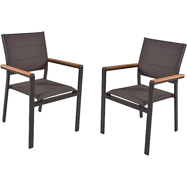 Garden Pleasure Stapelstuhl "DAVINA, 2er Set", (Set), 2 St., stapelbar günstig online kaufen