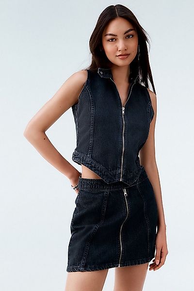 Next Jeansweste Ärmelloses Jeansoberteil mit durchgehendem RV (1-tlg) günstig online kaufen