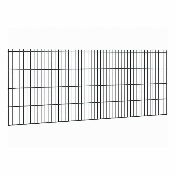 Doppelstabmattenzaun Stärke 8/6/8 Anthrazit 83 x 251 cm günstig online kaufen