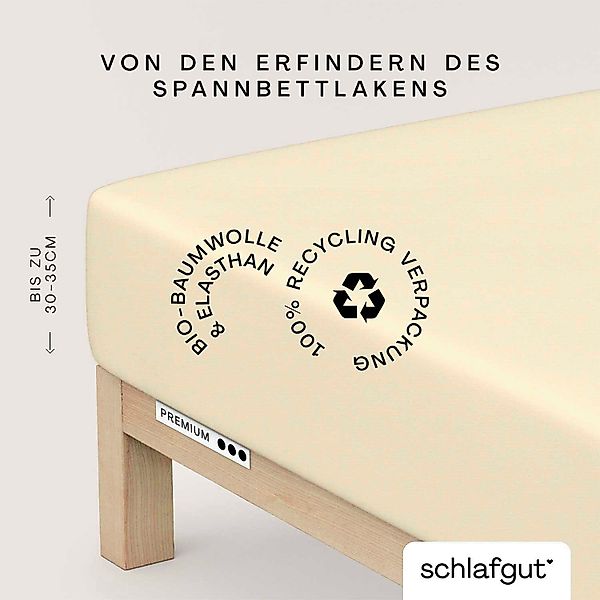 Schlafgut Spannbettlaken Premium, Mako-Zwirn-Jersey, Gummizug: rundum, günstig online kaufen
