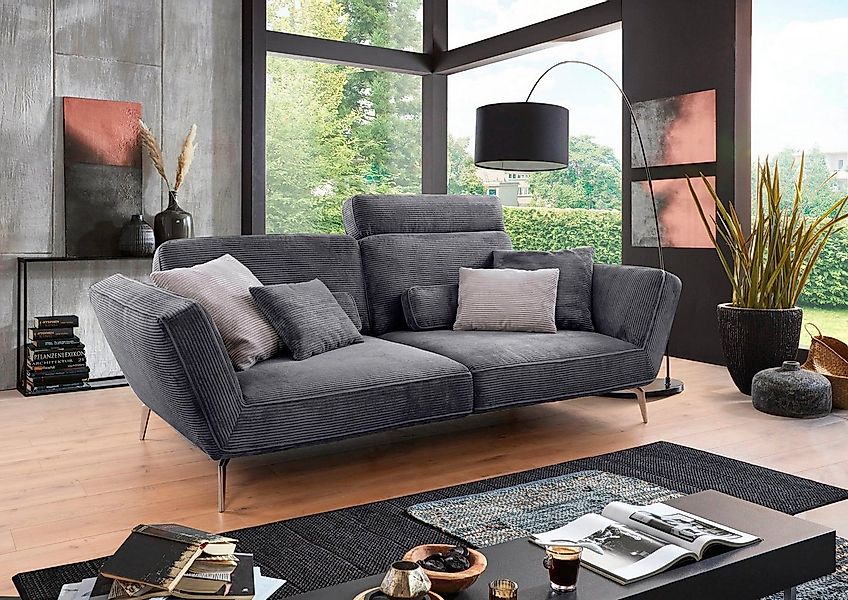 set one by Musterring Big-Sofa "SO 4500", Füße chromfarben, wahlweise mit K günstig online kaufen