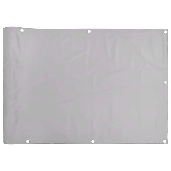 vidaXL Balkon-Sichtschutz Grau 400x75 cm PVC 4005381 günstig online kaufen