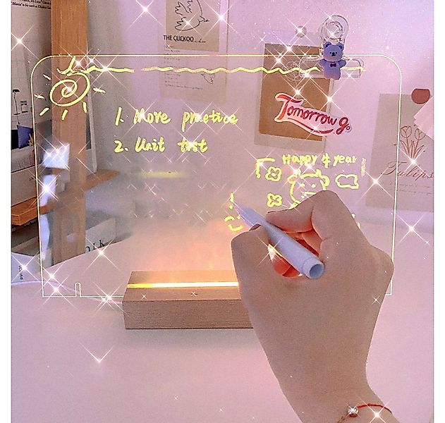 XDeer Tafel Leuchtende Acryl-Nachrichtentafel Kalendertafel, mit zwei Marki günstig online kaufen