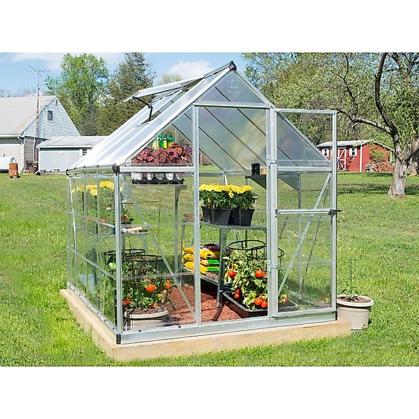 Palram Canopia Hybrid 2.5 x 1.9 Gewächshaus Silber klare Seitenwände günstig online kaufen