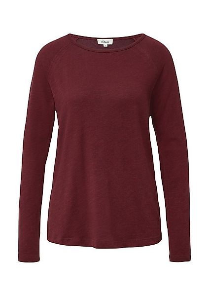 s.Oliver Langarmshirt T-Shirt Langarmshirt mit Flammgarnstruktur günstig online kaufen