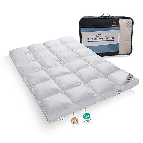Super warme 100% Winter Hochsteg Daunen Bettdecke 1550g Daunen 155x220 günstig online kaufen