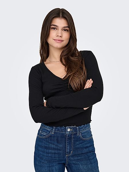 ONLY Langarmshirt ONLBETTY L/S V-NECK TOP günstig online kaufen