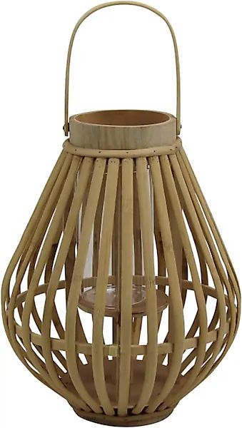 AM Design Kerzenlaterne "Kerzenhalter mit Henkel, aus Bambus und Glas", (1 günstig online kaufen
