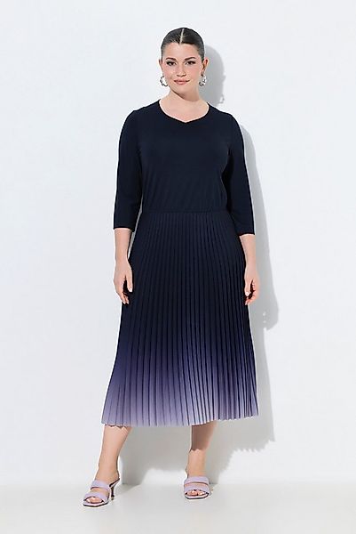 Ulla Popken Jerseykleid Midikleid mit Plisseerock günstig online kaufen