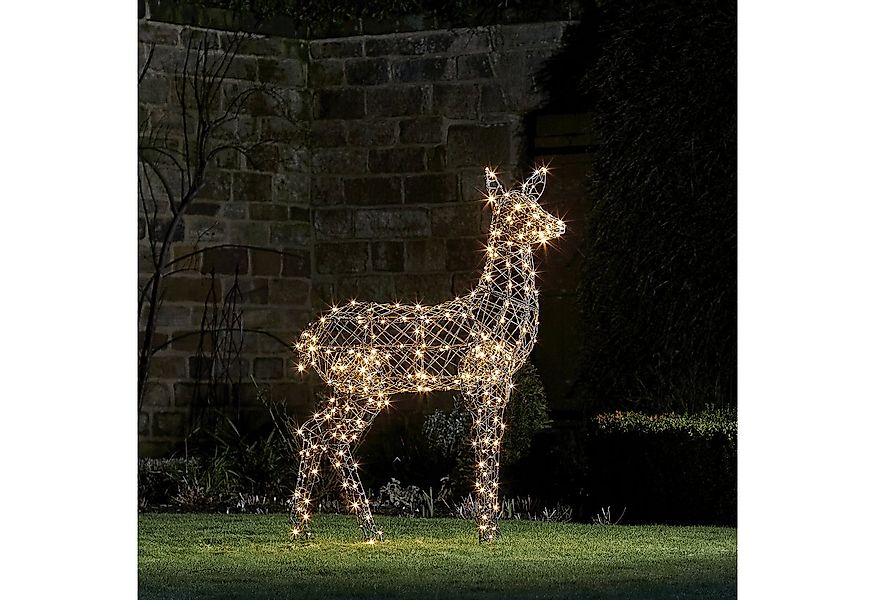 Lights4fun LED-Dekofigur LED-Rentier Hirschkuh XL Harlow, Weihnachtsbeleuch günstig online kaufen