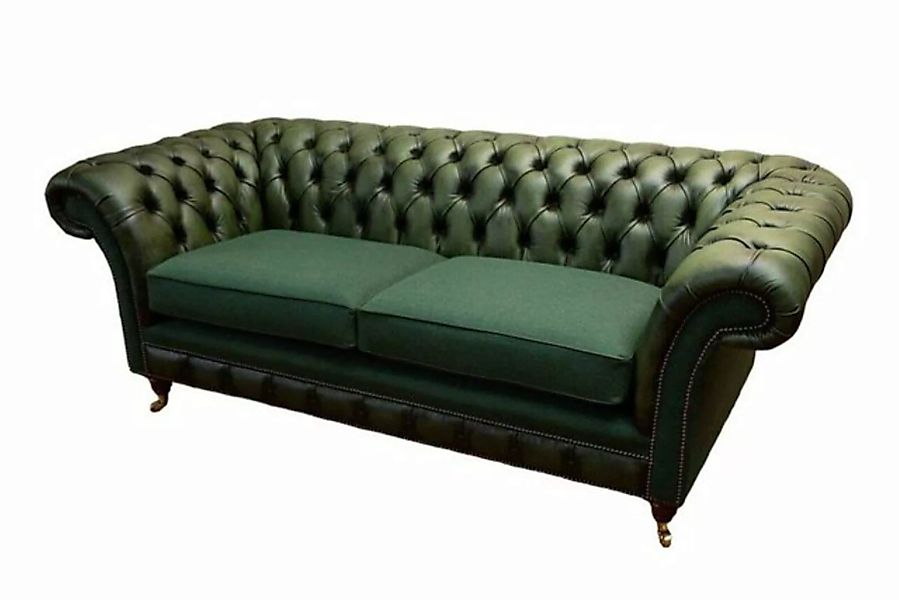 JVmoebel Sofa Grünes Designer Chesterfield Sofa Dreisitzer Polster Couch, M günstig online kaufen