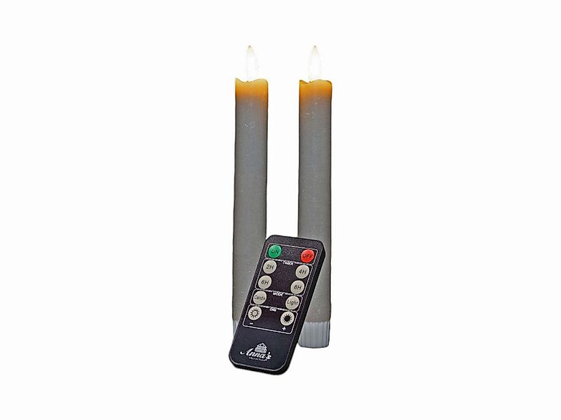 Coen Bakker Deco BV LED-Kerze Wax Candles (Set, 3-tlg), Stabkerzen taupe Fe günstig online kaufen