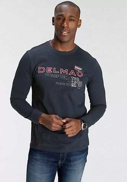 DELMAO Langarmshirt mit modischem Brustprint - NEUE MARKE! günstig online kaufen