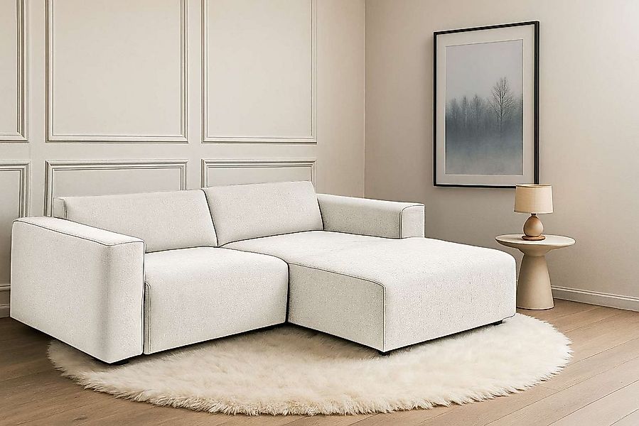 Home affaire Ecksofa "Noord mit Kedernaht, Breite 234 cm, L-Form" Cord, Str günstig online kaufen