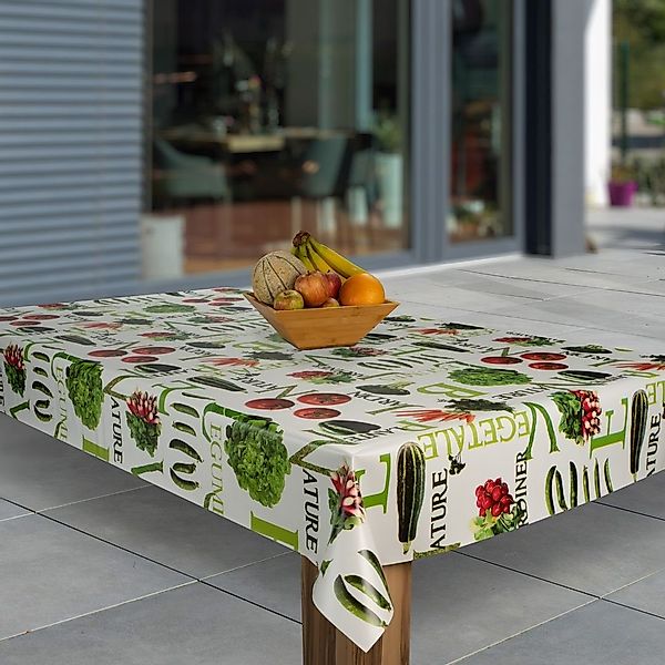 laro Tischdecke Wachstuch-Tischdecken Gemüse Tomate Weiß günstig online kaufen