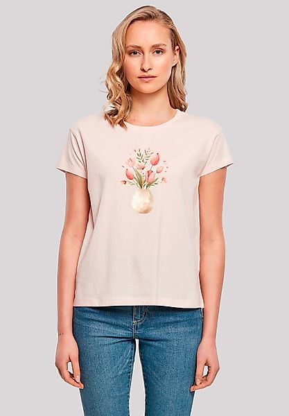 F4NT4STIC T-Shirt "Rosa Frühlingsblumenstrauß in Vase" Premium Qualität günstig online kaufen