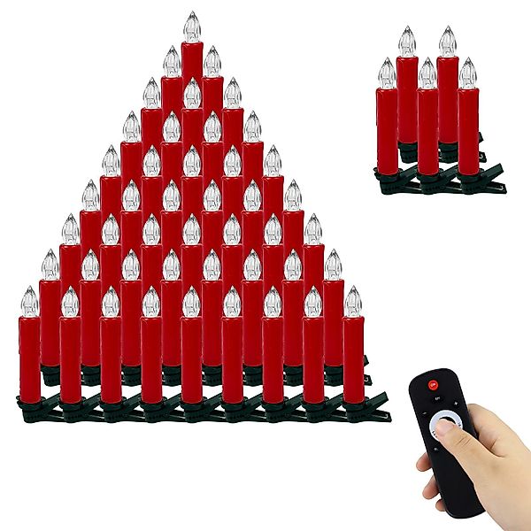 Gotoll LED-Christbaumkerzen CH040_RE 10-40er mit clip,Fernbedienung günstig online kaufen