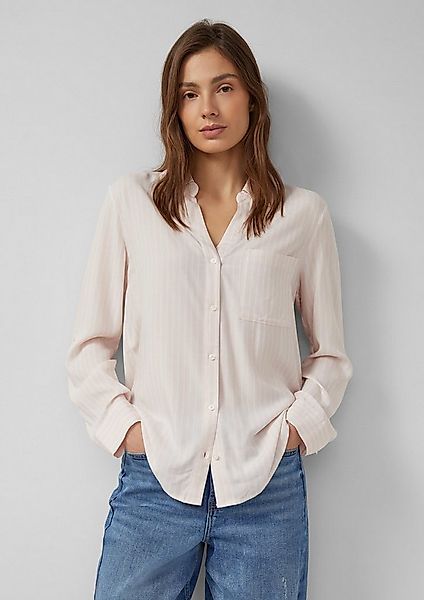 s.Oliver Langarmbluse Bluse Fließende Streifenbluse aus Viskose mit Turn-up günstig online kaufen