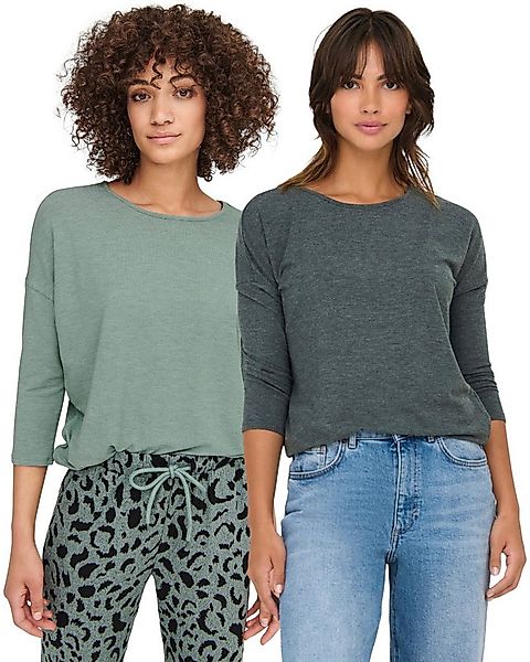 ONLY 3/4 Arm-Pullover (Set, 2er-Pack) Locker geschnitten günstig online kaufen