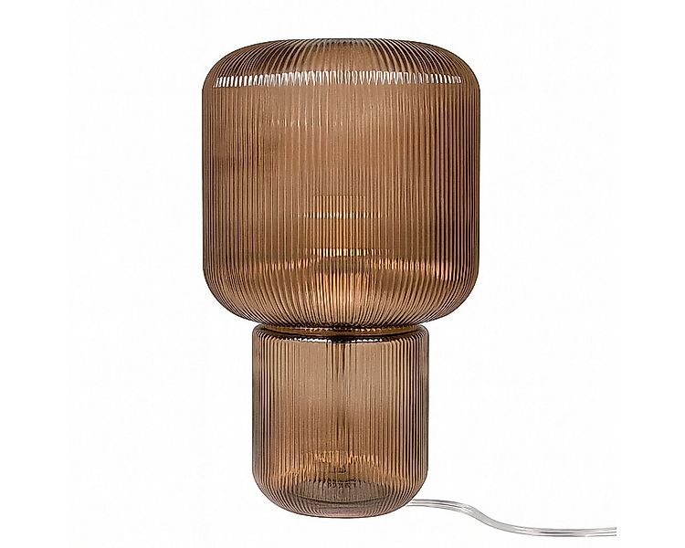 Liadomo Tischleuchte Aya, ohne Leuchtmittel, aus geriffeltem Glas, Amber/ K günstig online kaufen