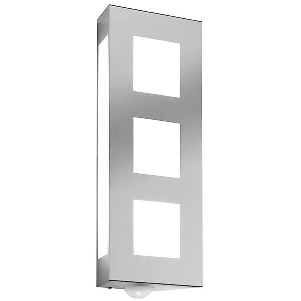 Edelstahl Außenwandleuchte Aqua Trilo E27 IP44 mit Bewegungsmelder günstig online kaufen