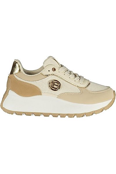 Laura Biagiotti Sneaker Bequemer Damensneaker in Beige mit goldenen Details günstig online kaufen