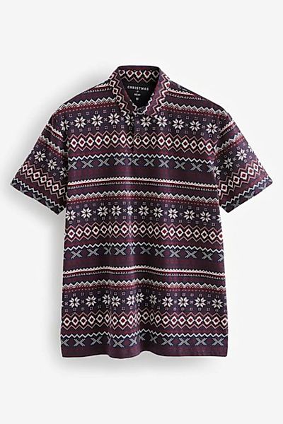 Next Poloshirt Polo-Shirt in weihnachtlichem Print (1-tlg) günstig online kaufen