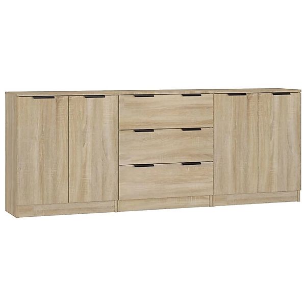 vidaXL 3-Tlg Sideboard Sonoma Eiche-Optik Holzwerkstoff 3115782 günstig online kaufen