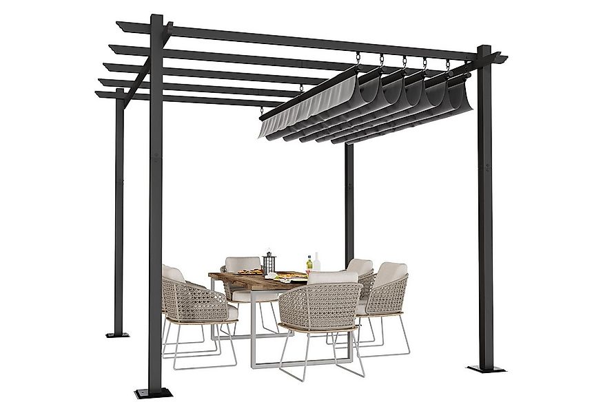 HOMALL Pavillon Pergola 3x3/3x4m Gartenpavillon Pavillon mit Aluminiumrahme günstig online kaufen
