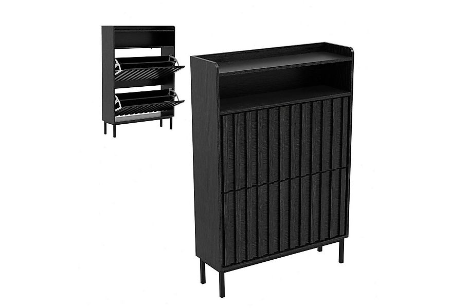 UEV Schuhschrank mit 2 Klappen Schuhregal Schukipper schmal platzsparend (M günstig online kaufen