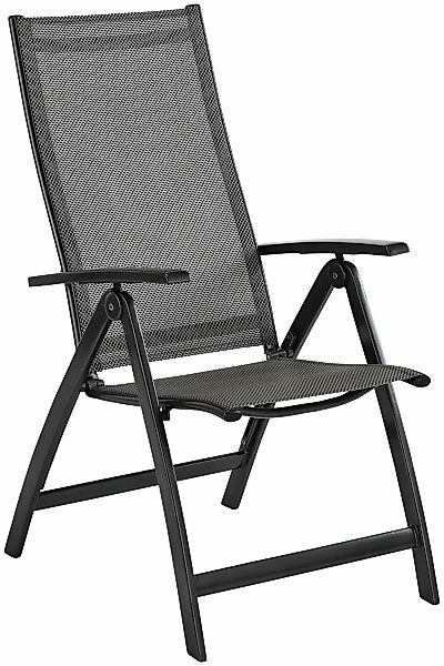 Merxx Vicenza Klappsessel 5 Positionen Diamantbraun Aluminium günstig online kaufen