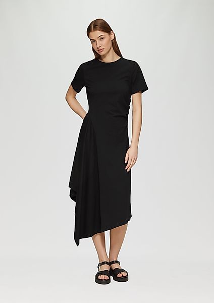 s.Oliver Maxikleid Tailliertes Midikleid mit Raffungen günstig online kaufen