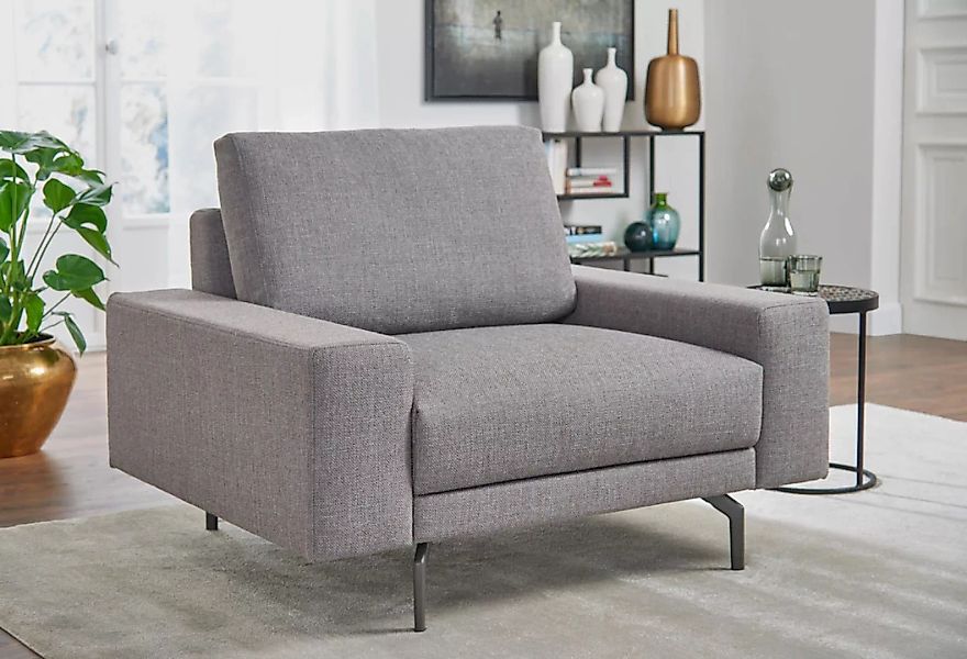 hülsta sofa Sessel »hs.450«, Armlehne breit niedrig, Alugussfüße in umbragr günstig online kaufen